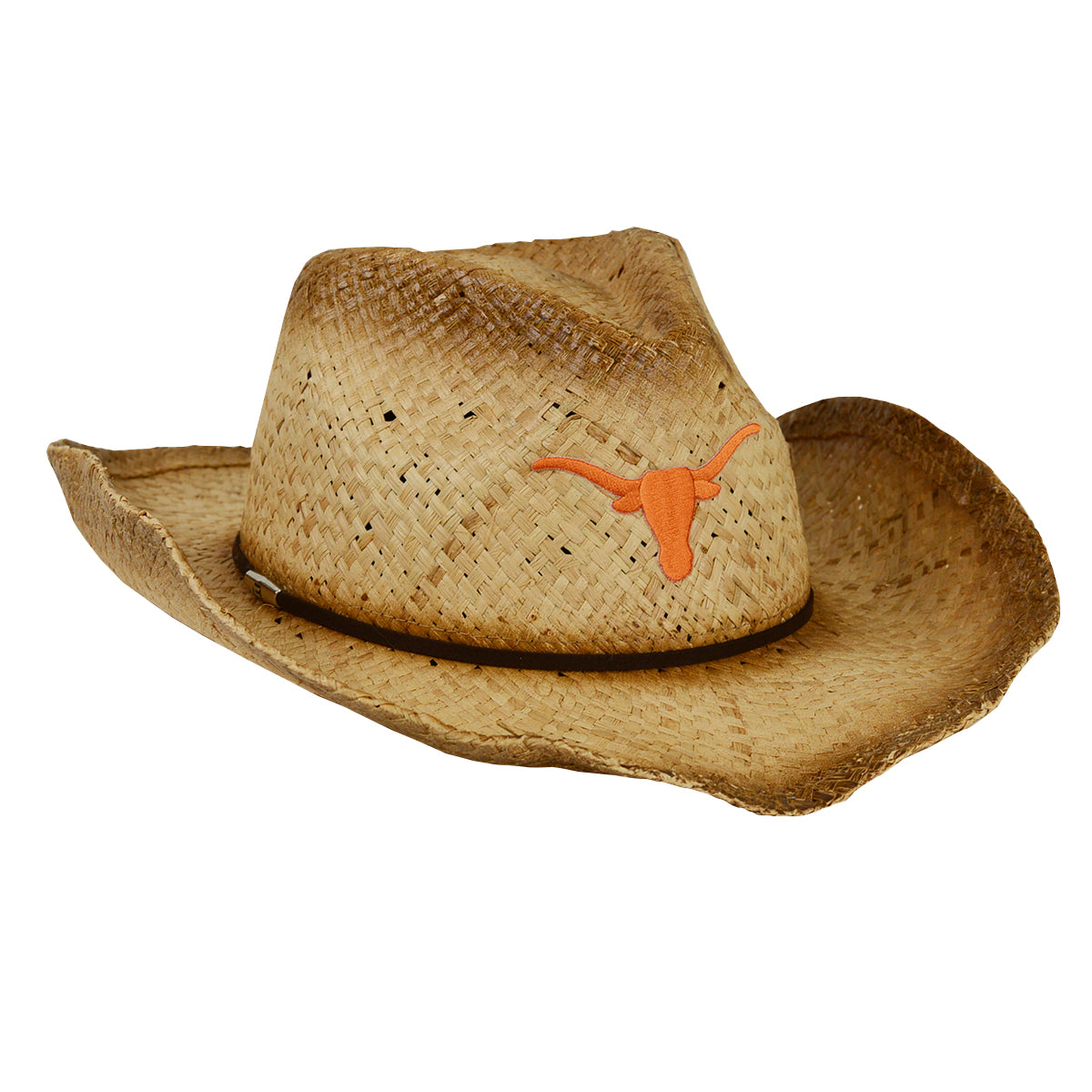 Texas Longhorn Crushable Straw Cowboy Hat (Natural)(891w23084LF)