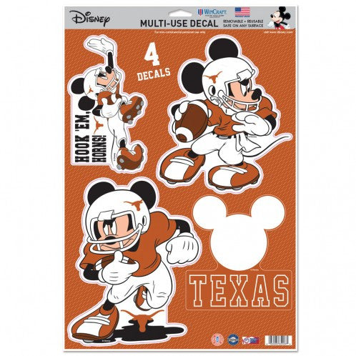 Texas Longhorn Mickey Mouse Decals (Set of 4)
