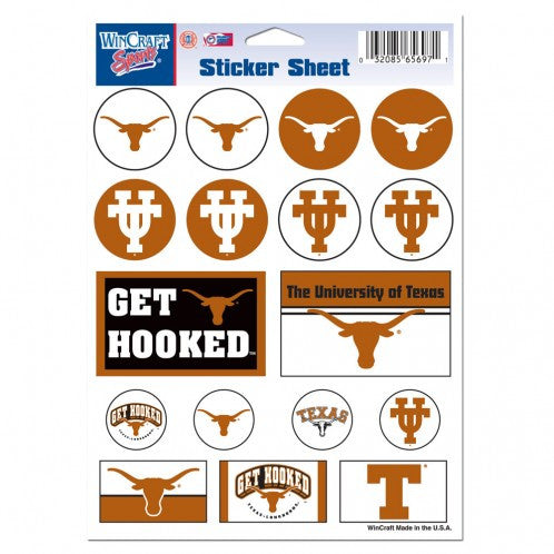 Texas Longhorn 17 Stickers Sheet