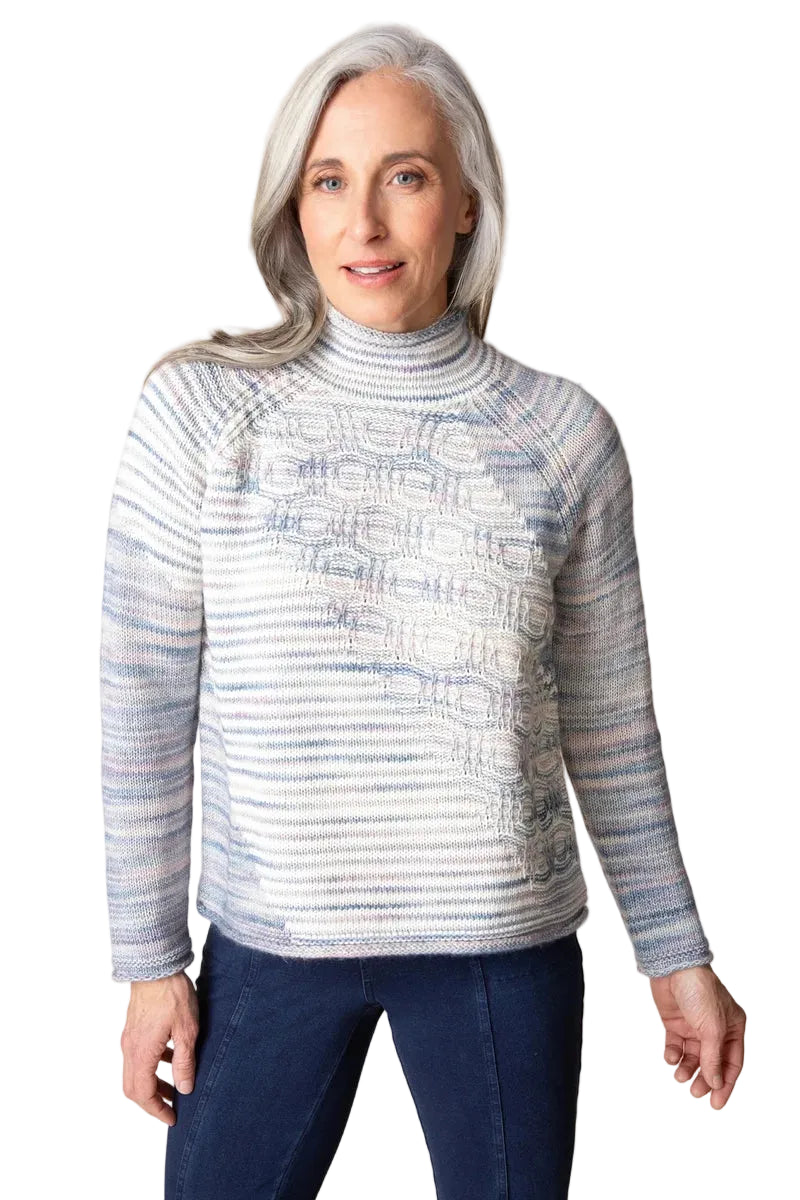 Habitat Highland Hues Mixed Stitch Pullover (88829) (Harbor)
