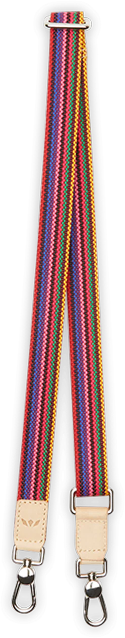 Consuela Pink Stripe Slim Webbing Crossbody Strap (9034)