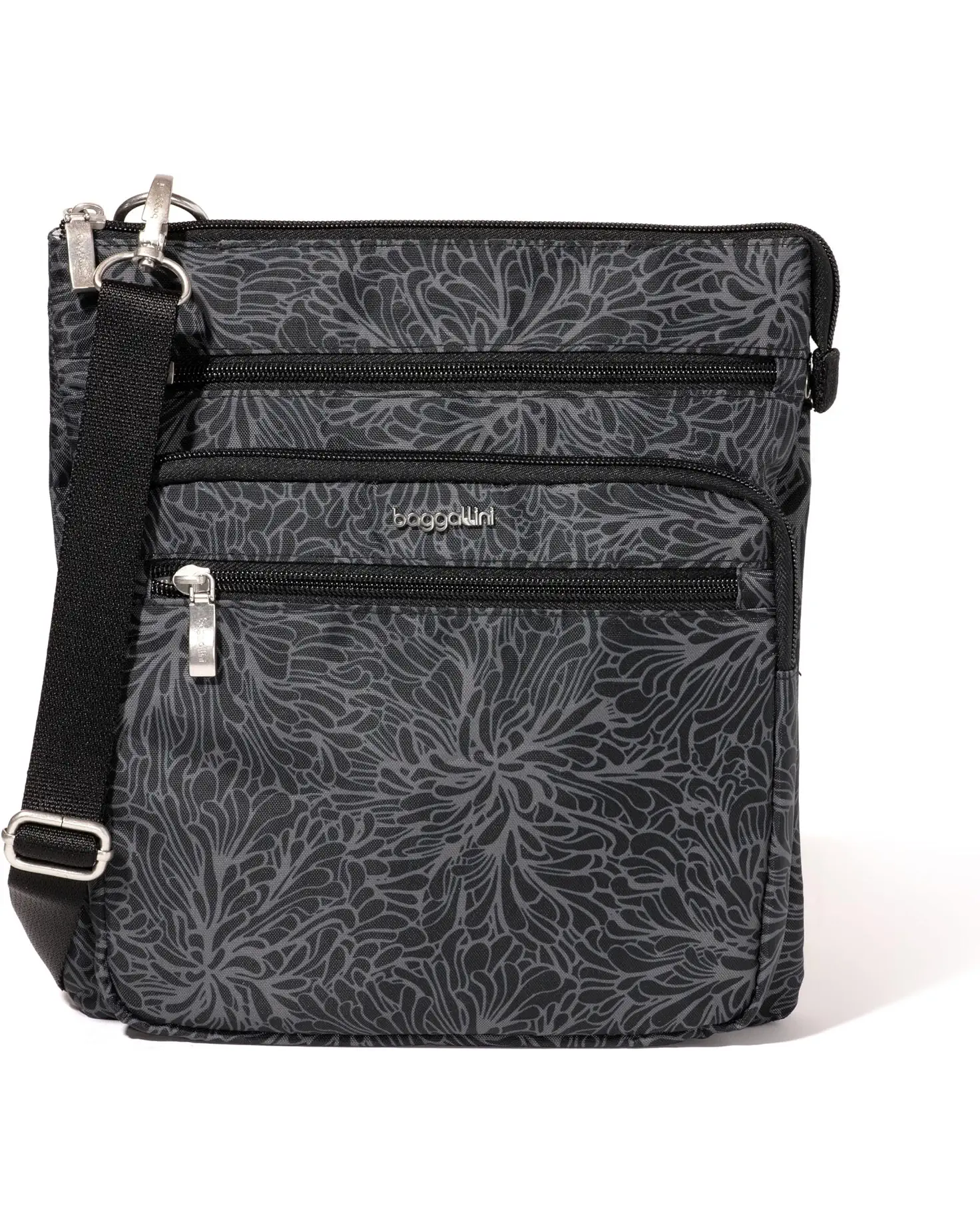 Baggallini Out & About Crossbody (Midnight Blossom (GOM920)