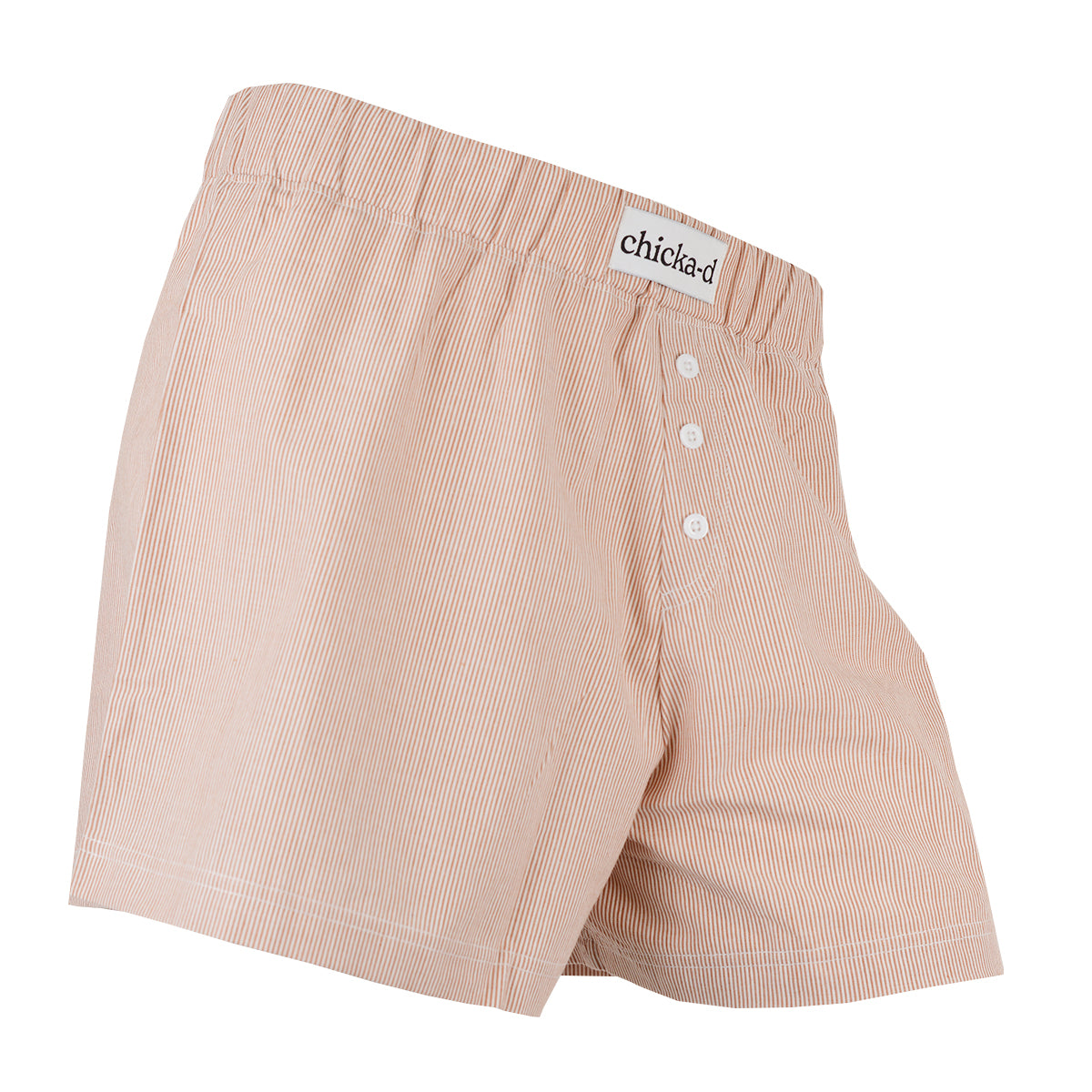 Texas Longhorn Chicka-D Seersucker Stripe  PJ Boxer Shorts (533-02-000)(Burnt Orange)