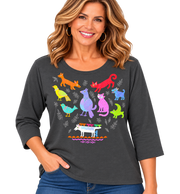 Sabaku Bird & Beasts 3/4 sleeve  Best Tee (451SLTbest) (Slate)
