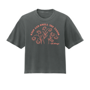 El Arroyo Crop Tee Shirt - Smell The Tacos (TEE0008)(Charcoal)