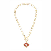 Texas Longhorn Canvas  Logo Intaglio Necklace (27510N-Tex)