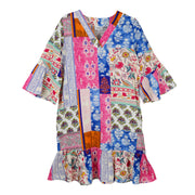 Toofan Bell Sleeve Floral Print Tiered Dress(DP47-43)