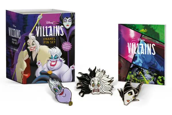 Hachette Disney Villains Enamel Pin Set of 3 Collectible