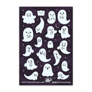 Kawaii Ghosts Spooky Cute Halloween Glitter Sticker Sheet
