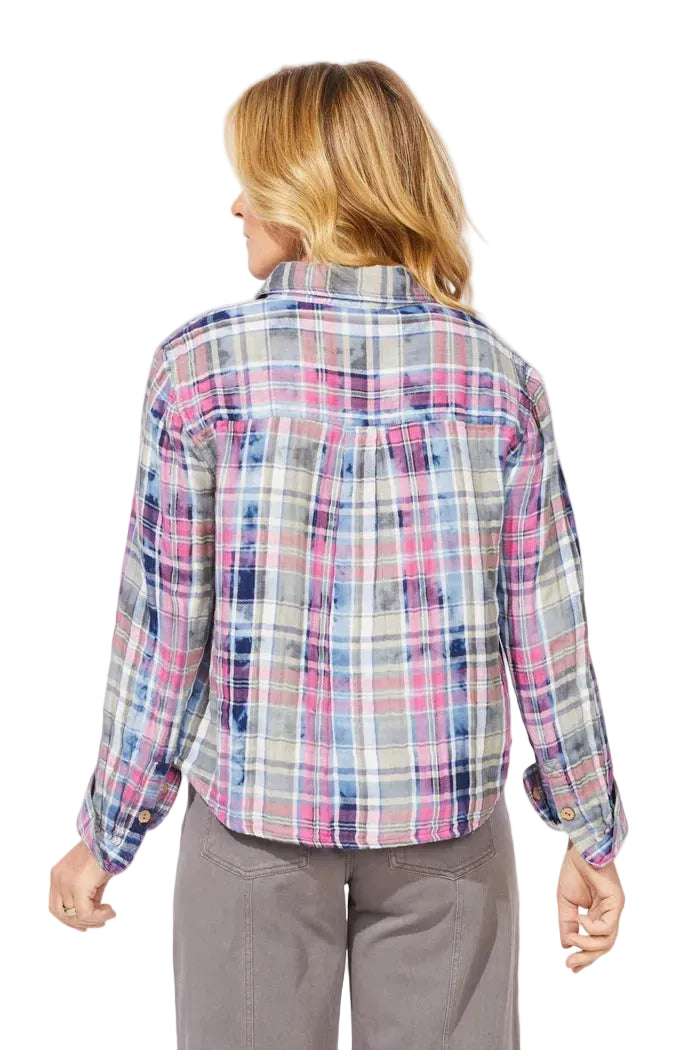 Escape by Habitat Plaid Weekend Shirt (98310) (Fuchsia)