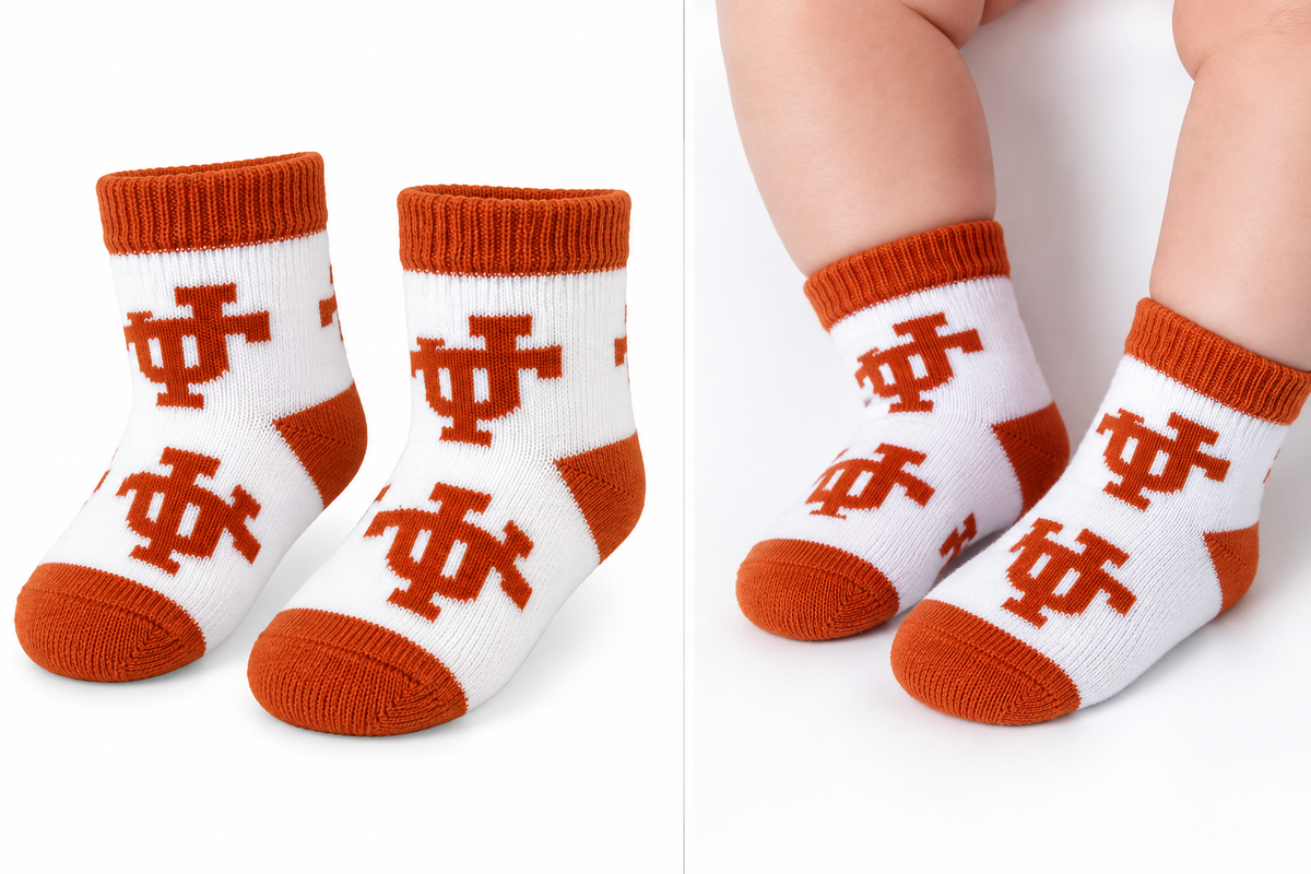 Texas Longhorn Allover UT Logos Infant Socks ( XCTG1-infant)