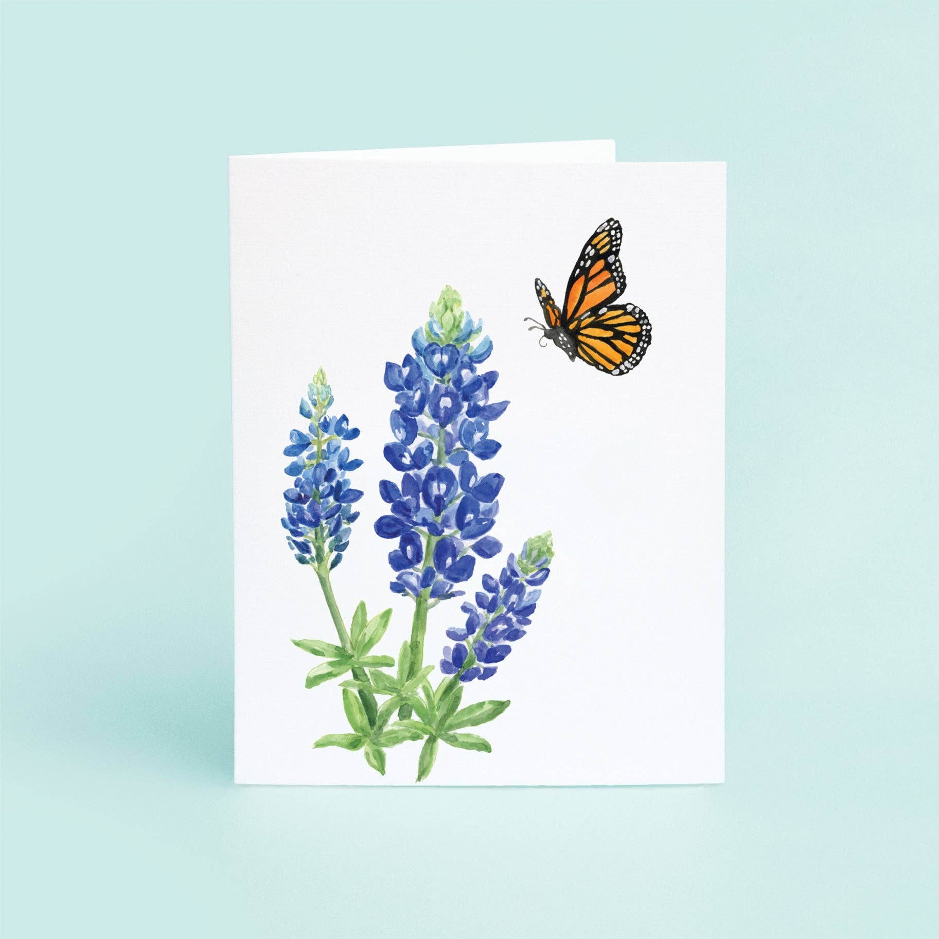 Taylor Paladino Bluebonnets and Butterfly Note Card