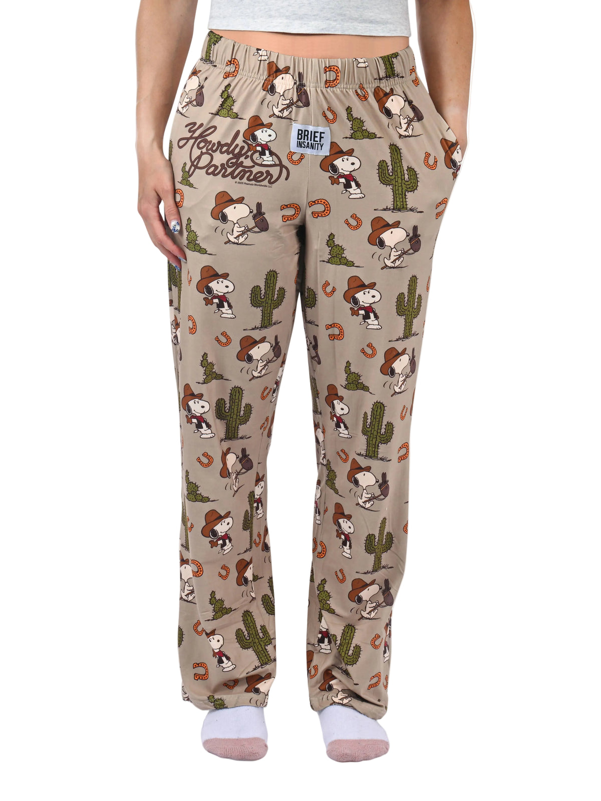Brief Insanity Snoopy Howdy Partner Cowboy  Pajama Pants (7922P)