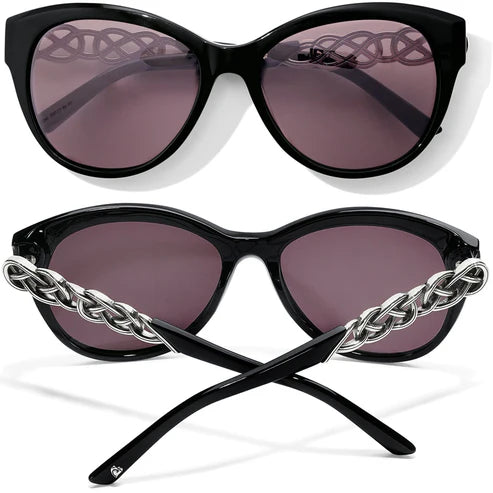 Brighton Interlok Braid Black Sunglasses (A12953)