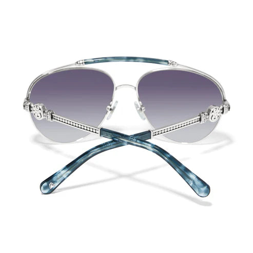 Brighton Contempo Medallion Metal Aviator Sunglasses (A13410)