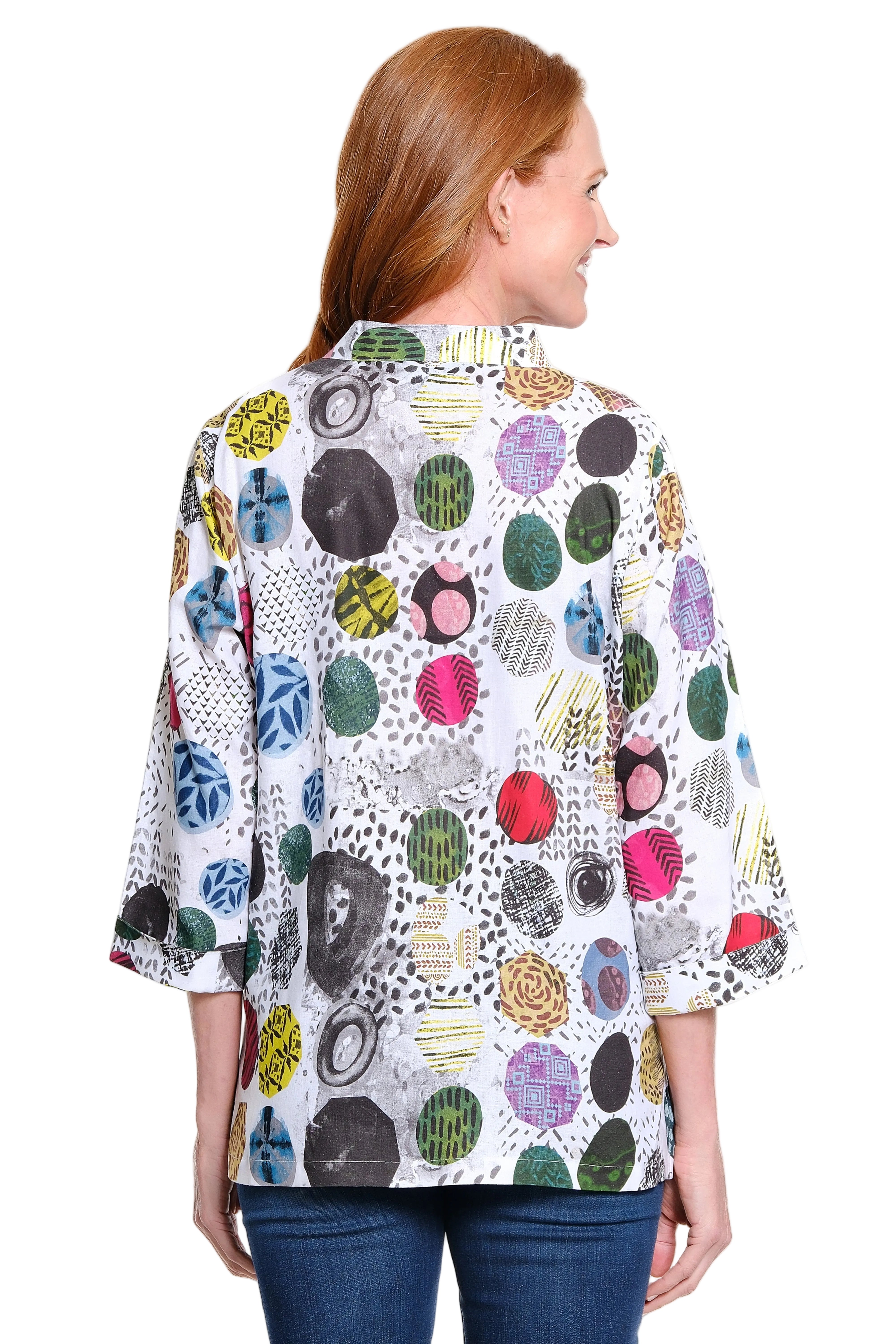 Ali Miles Button front Jacket(A16307JM) (Abstract Multi)