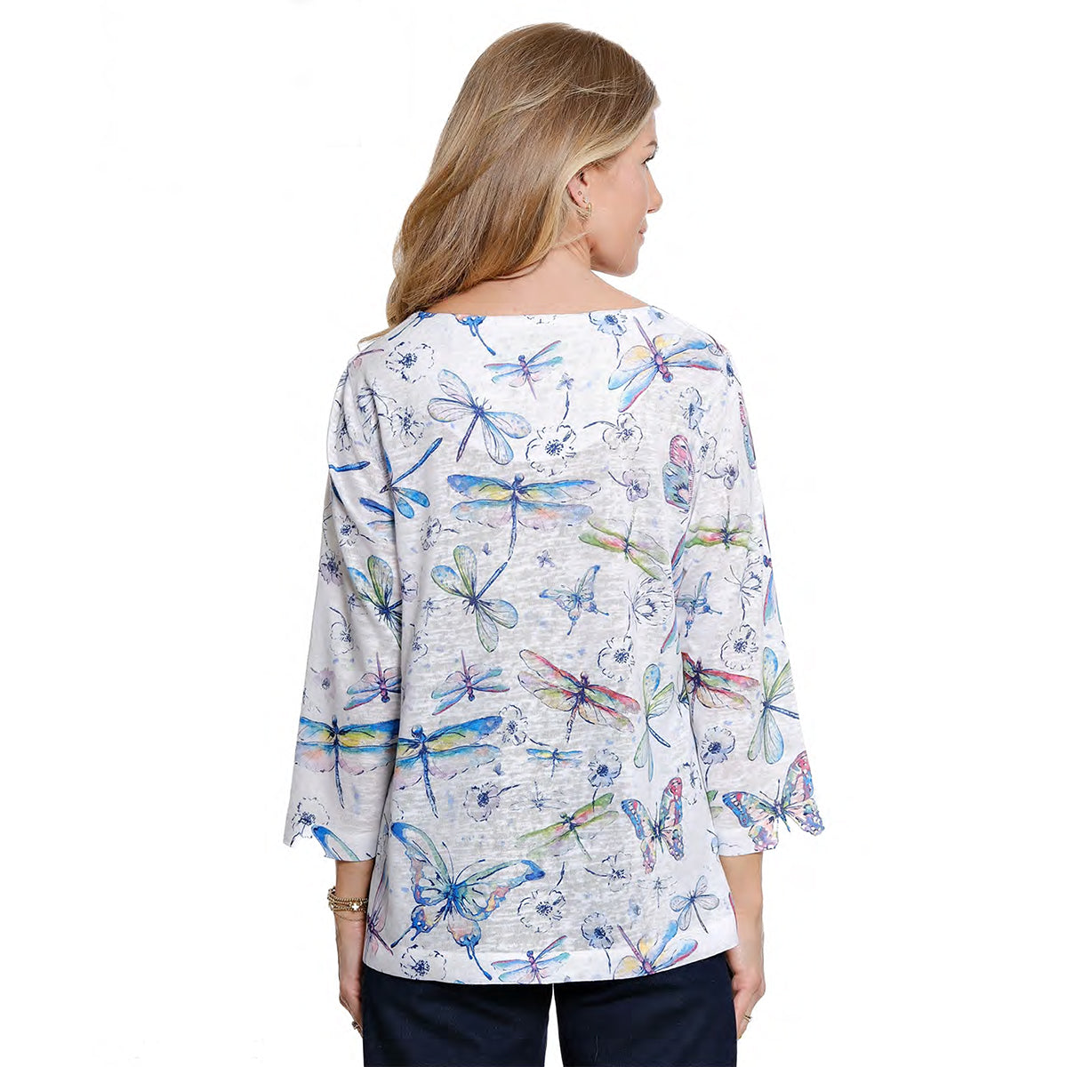 Ali Miles Dragonfly  Sweater Knit Tunic Top (A26413TM)
