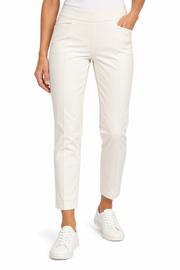 Multiples Woven Pull On Ankle Pant With Real Front And Back Pockets (M30719PM)(Winter White)