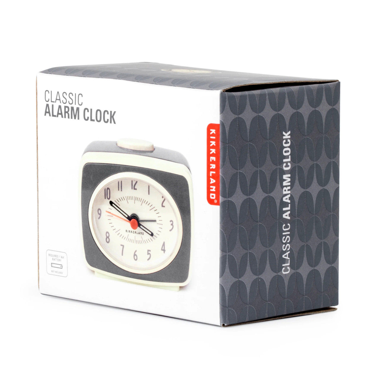Kikkerland Classic Grey Alarm Clock