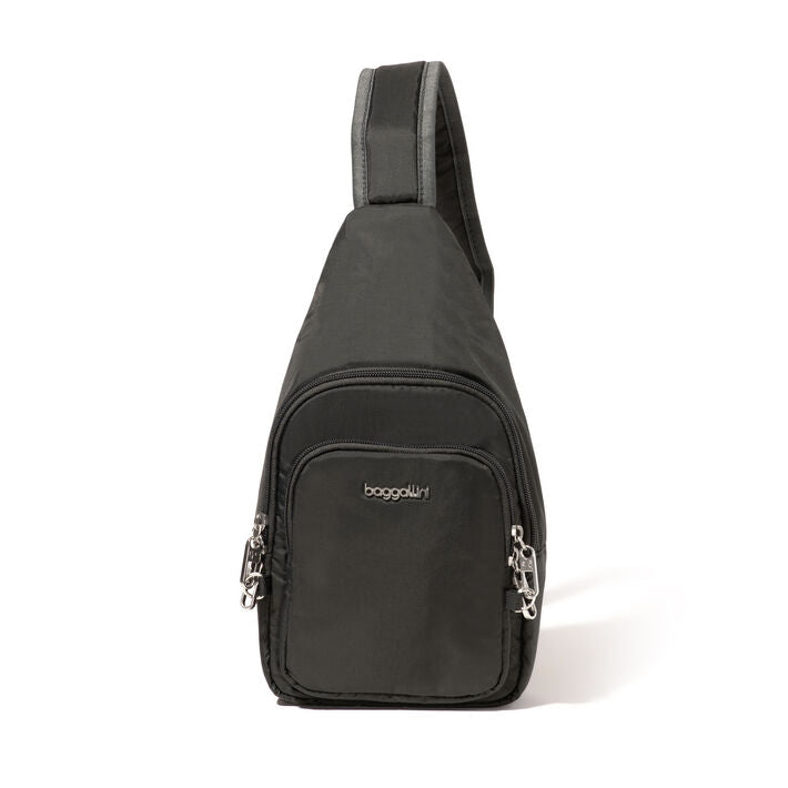 BAGGALLINI Securtex Anti-Theft Zipper Sling (RADS923B0021)(Charcoal)