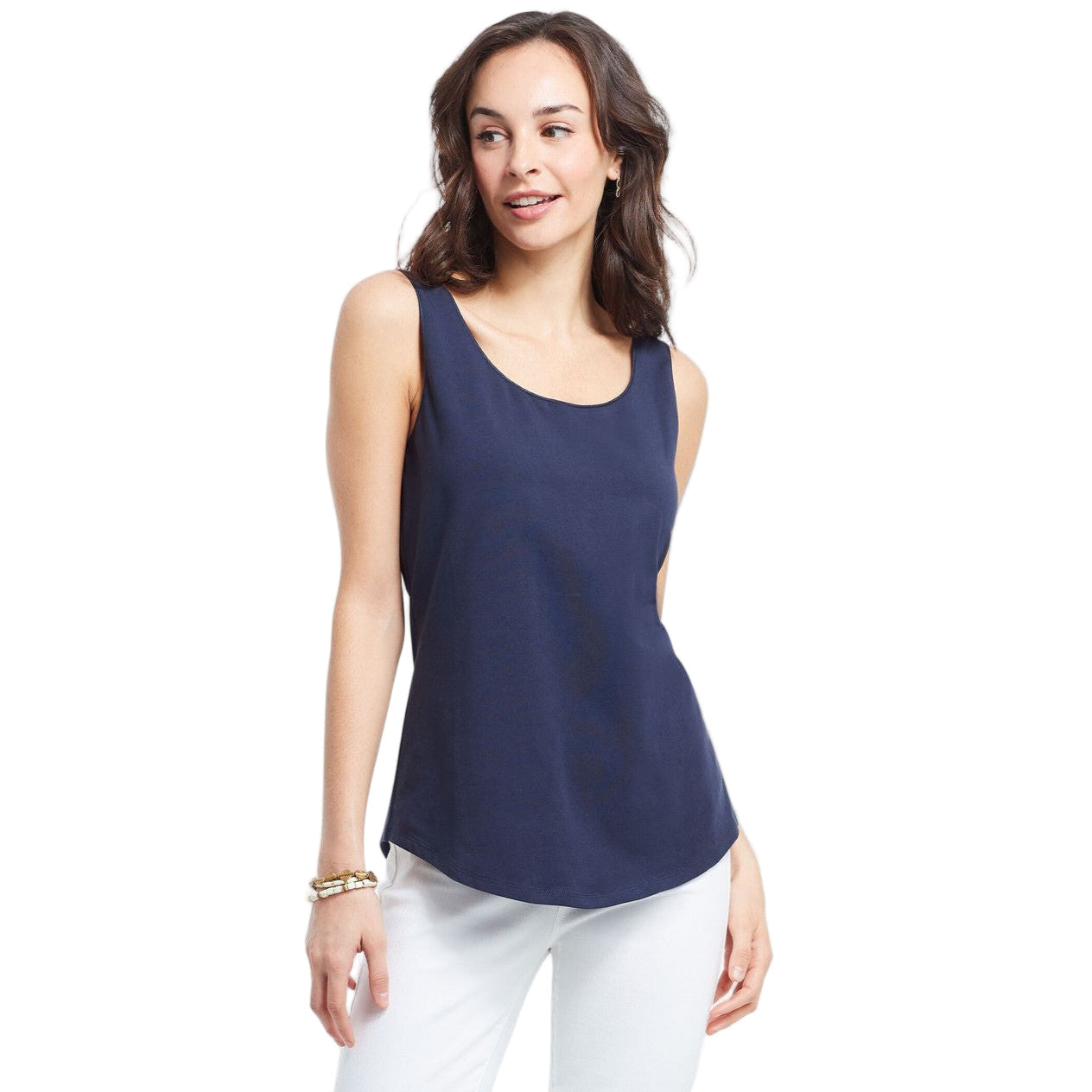 Nic & Zoe Shirttail Indigo Perfect Tank (ALL1030)