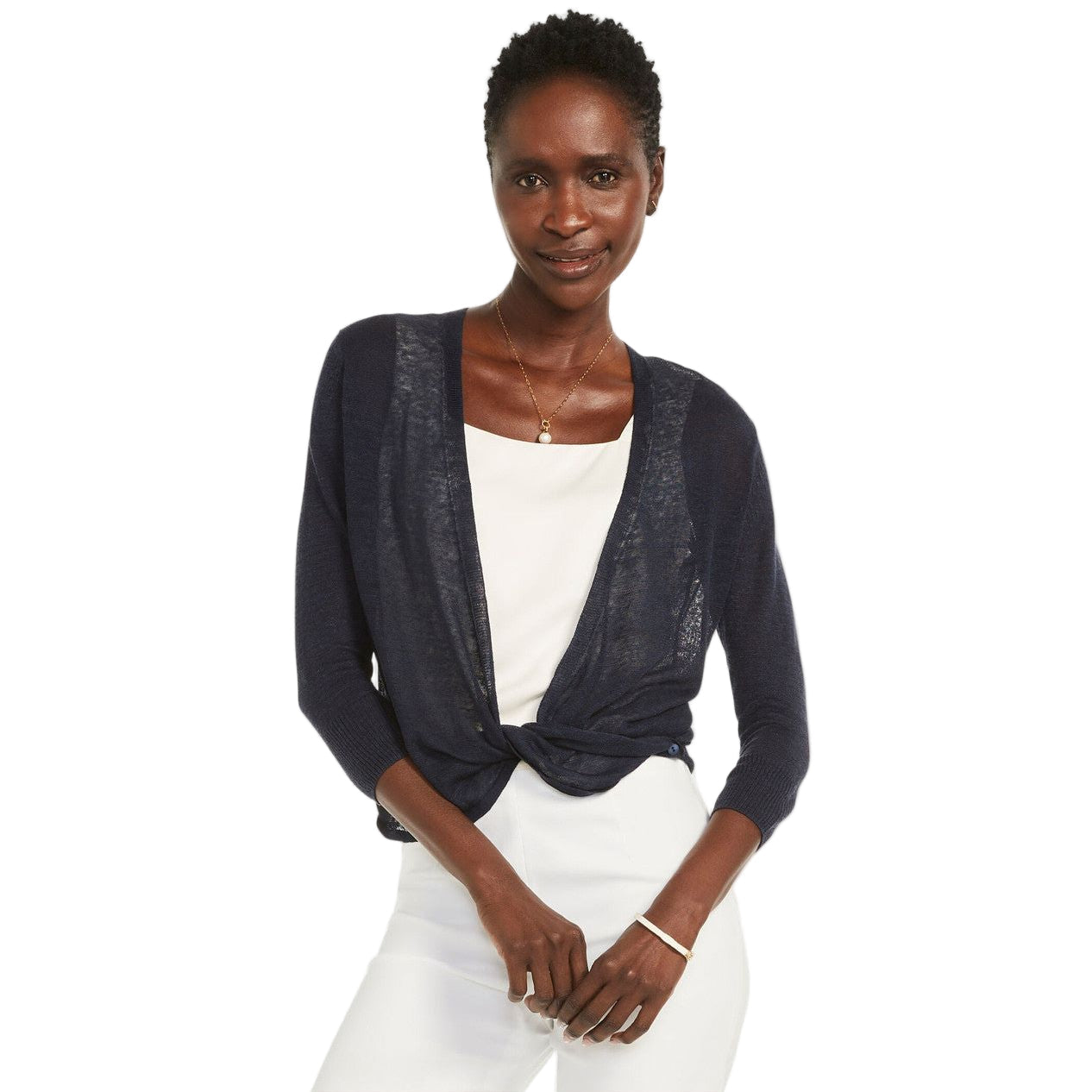 Nic & Zoe Lightweight 4-Way Cardigan (Black ) (ALL1107)