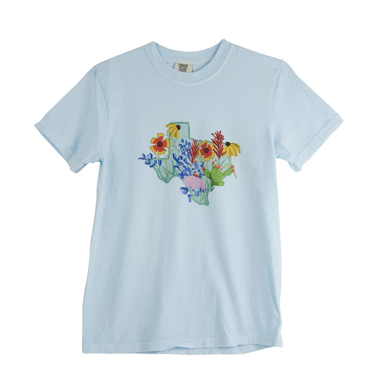 Shape of Texas Floral Tee Designed by Amber Teal