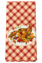 Kay Dee Thanksgiving &  Fall Foliage and Cornucopia Dog  Dual Purpose Towel (H7180)