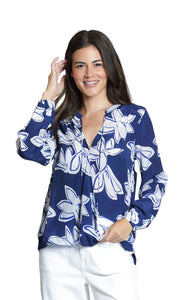 APNY Crossover Top With Tassel (Dark Blue )(B-57P/C599D/NC)