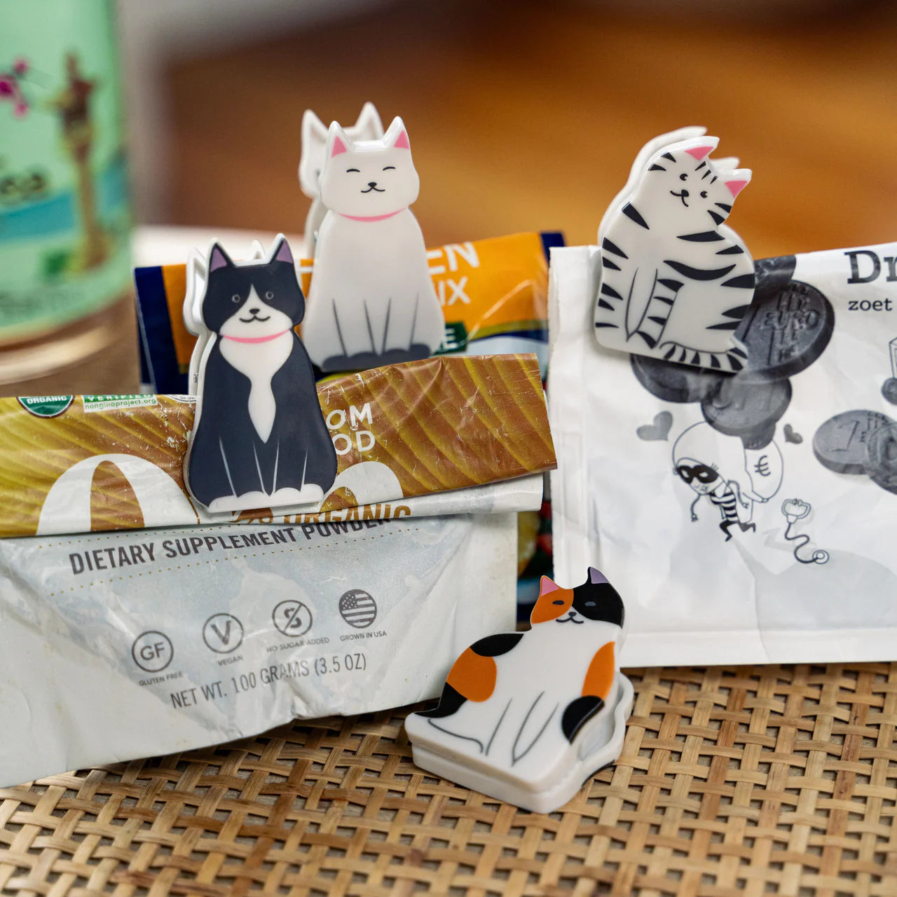Kikkerland Kitty Bag Clips - Thumbnail 3