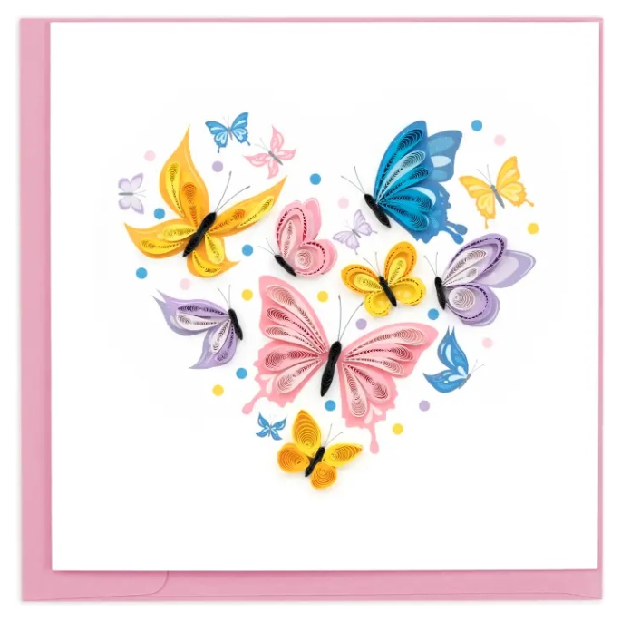 Butterfly Heart Quilling Card (BL1365)