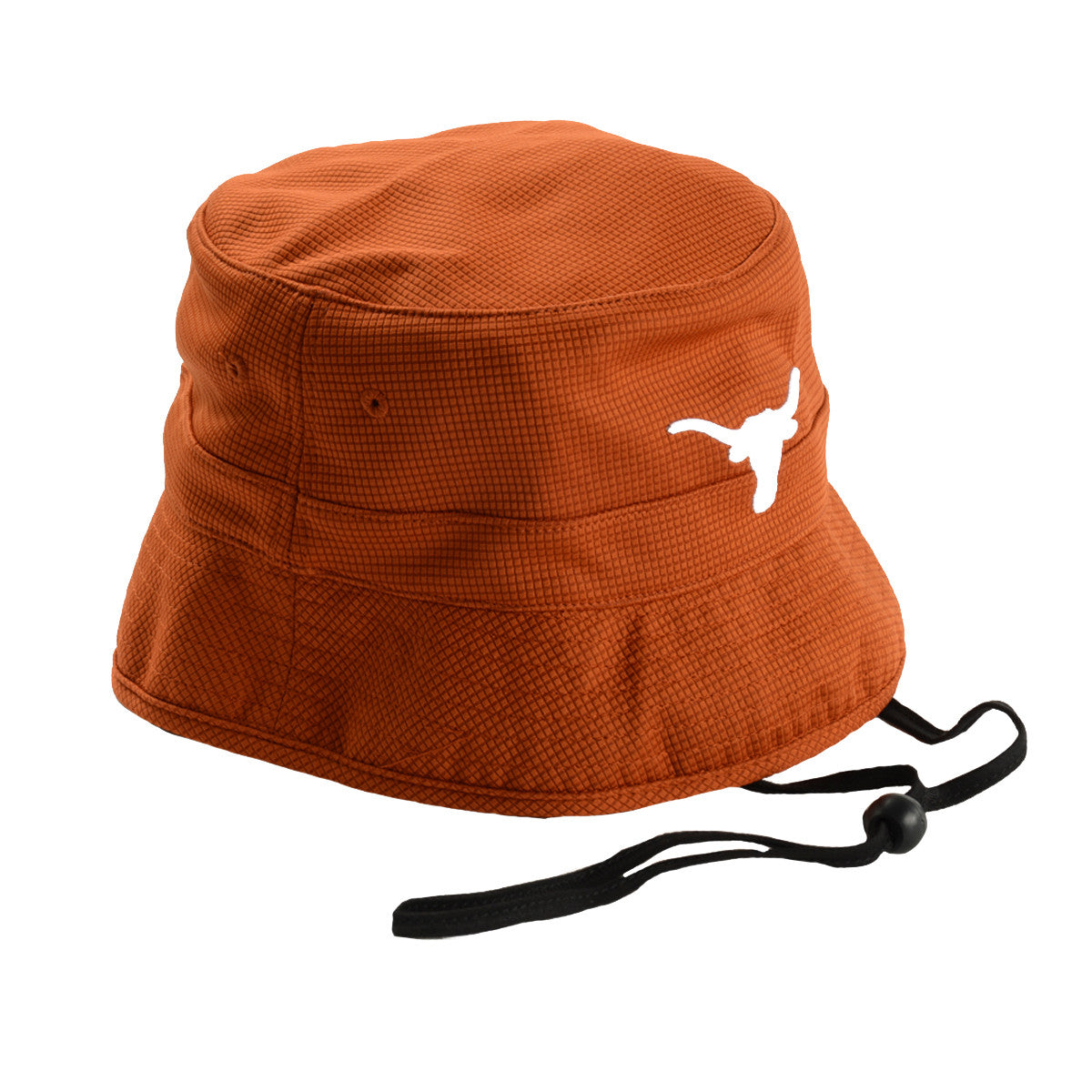 Burnt Orange Poly-Mesh "Gilligan" Bucket Hat with Longhorn Logo Front