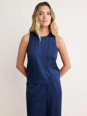 NZ by NIC+ZOE Satin Stevie Tank (BNZM263618)(Ink)
