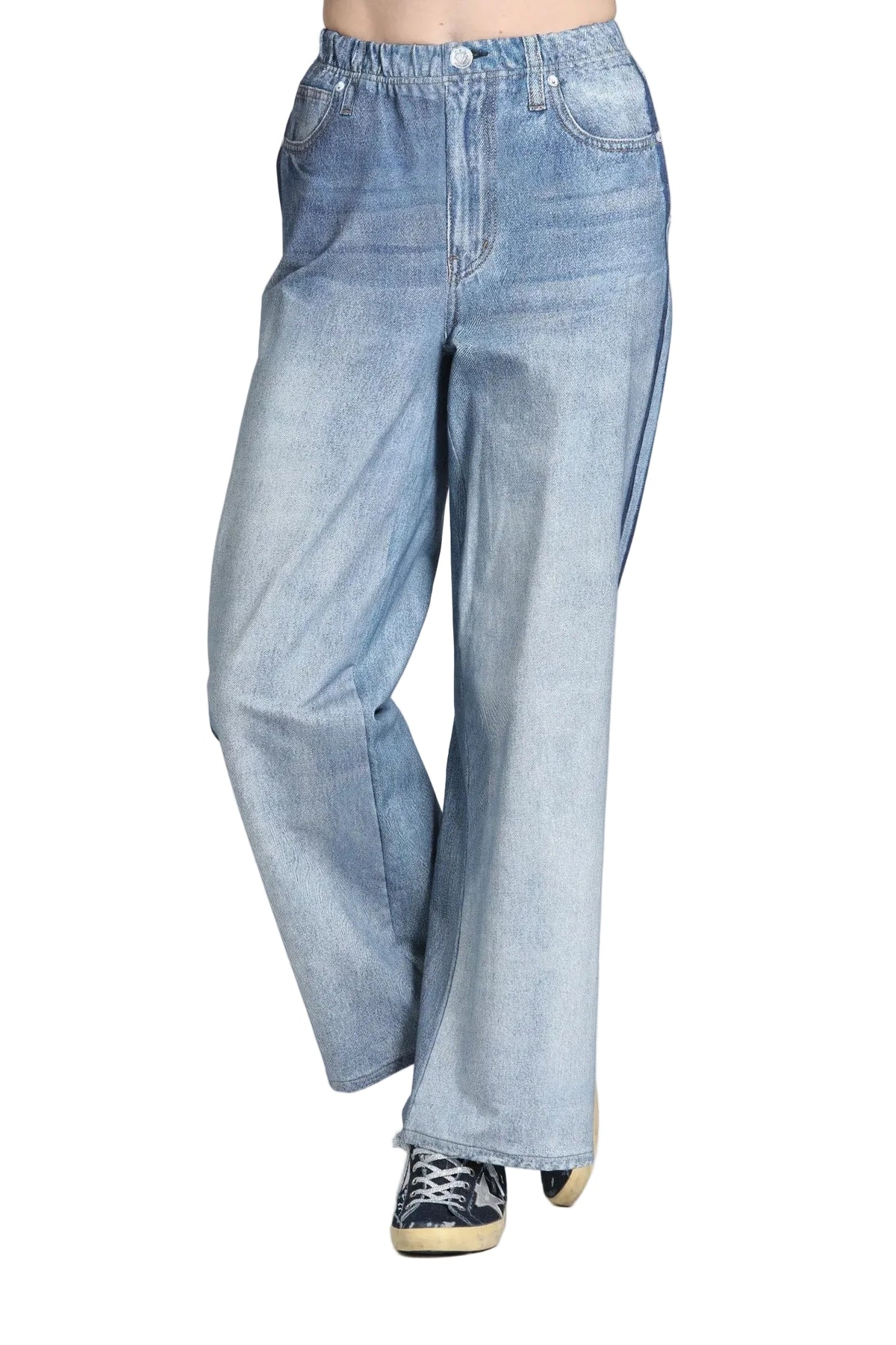 APNY French Terry Pull-on Track Pant (C186) (Frosted Indigo)