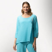 Toofan Double Layer 3 Button Detail Aqua Tunic