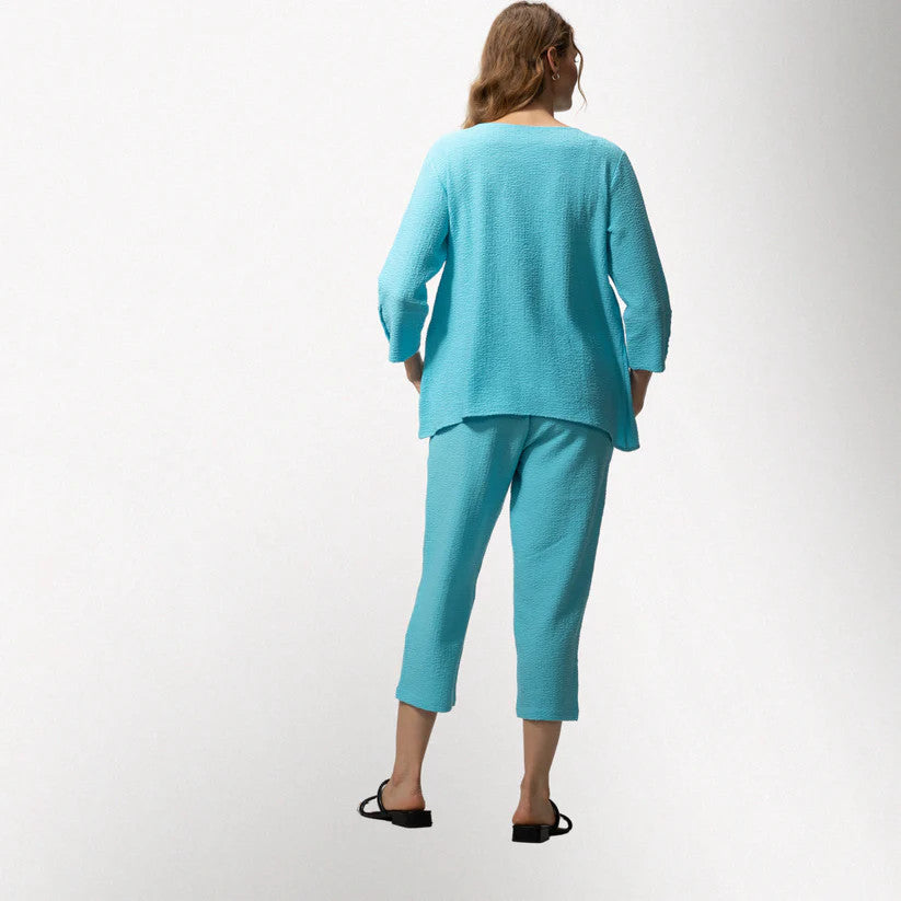 Toofan Double Layer 3 Button Detail Aqua Tunic