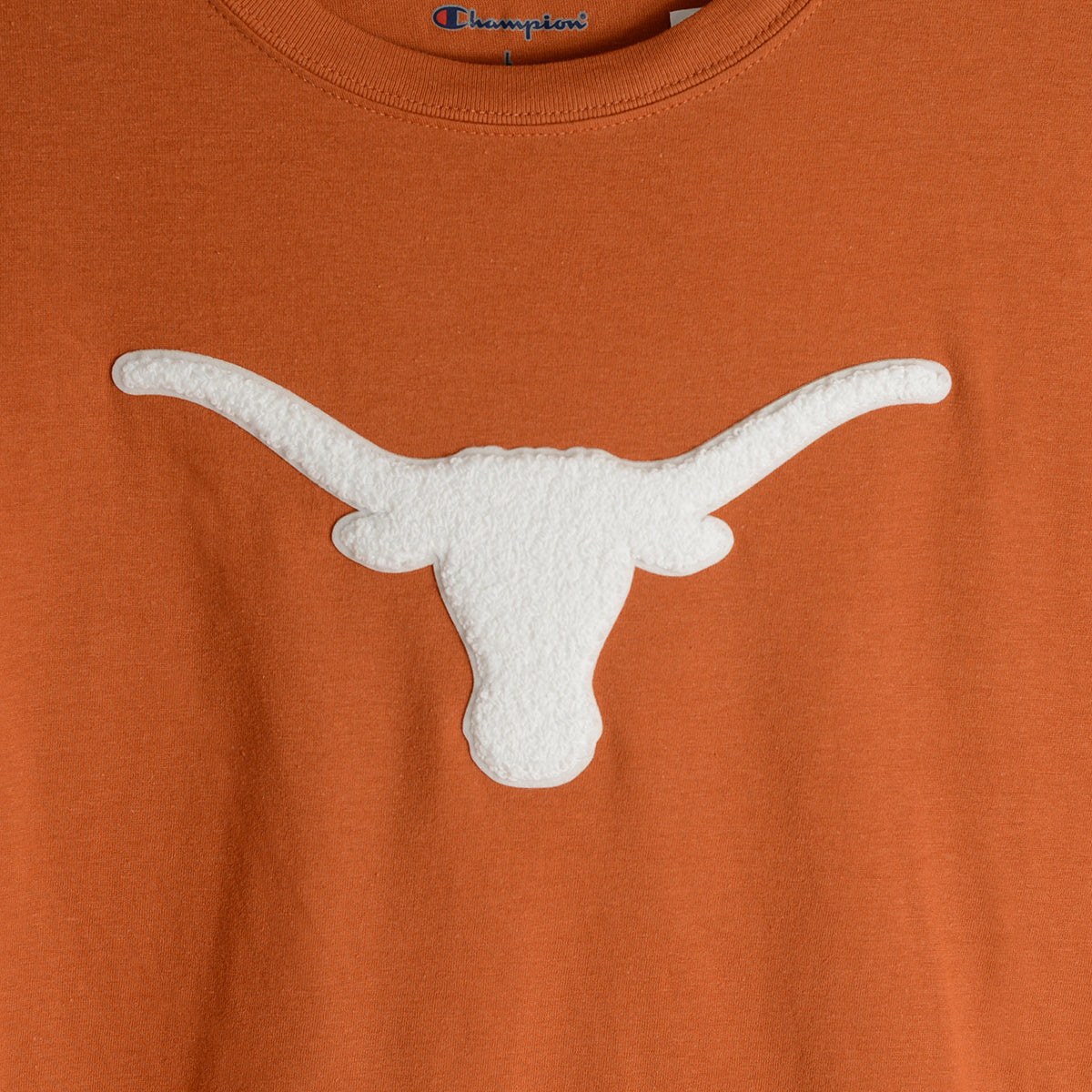 Texas Longhorn Ladies' Soft 3-D Felt Logo Crew Tee