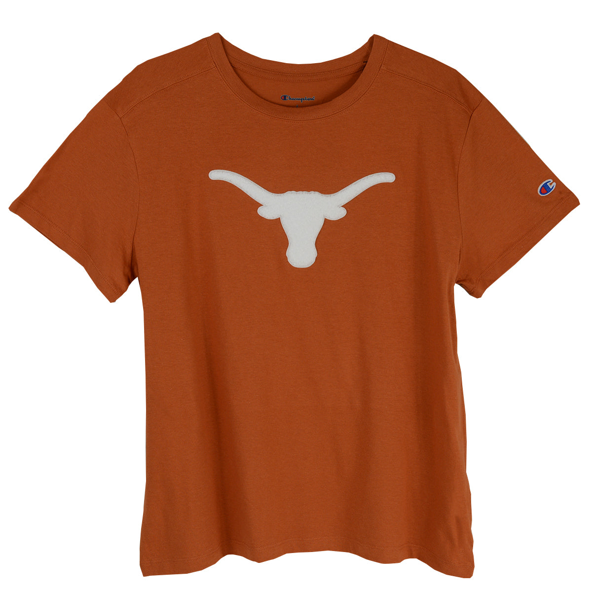 Texas Longhorn Ladies' Soft 3-D Felt Logo Crew Tee