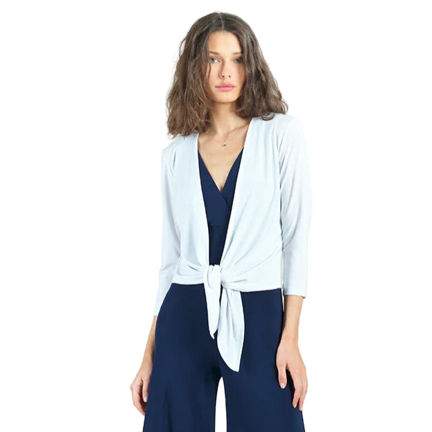 Clara Sun Woo Optional Tie Cardigan (White)(CA21)Size 1X