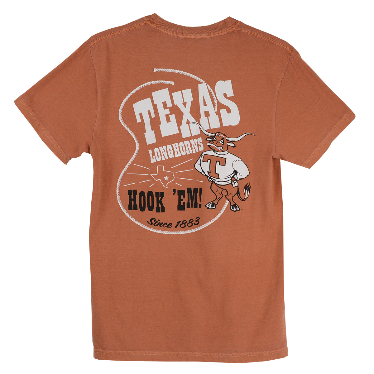 Texas Longhorn Retro Brand Unisex Vintage Bevo "T" Tee (Yam )(CC1717)