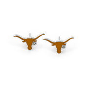 Texas Longhorn Aminco Enamel Petite Logo Stud Earrings (ORNG/SLV)(CCP-ER-095-52A)