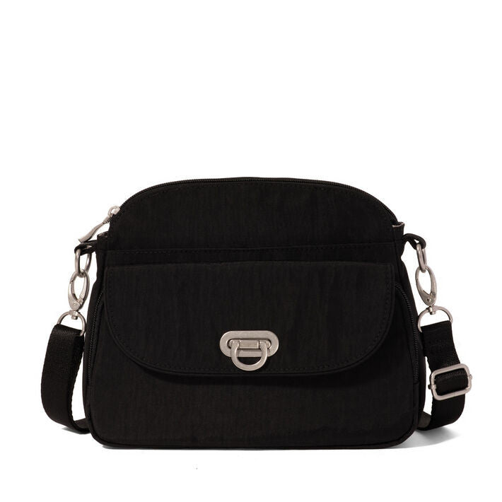Baggallini Coastal Flip Lock Crossbody (Black)(RCF960B001)