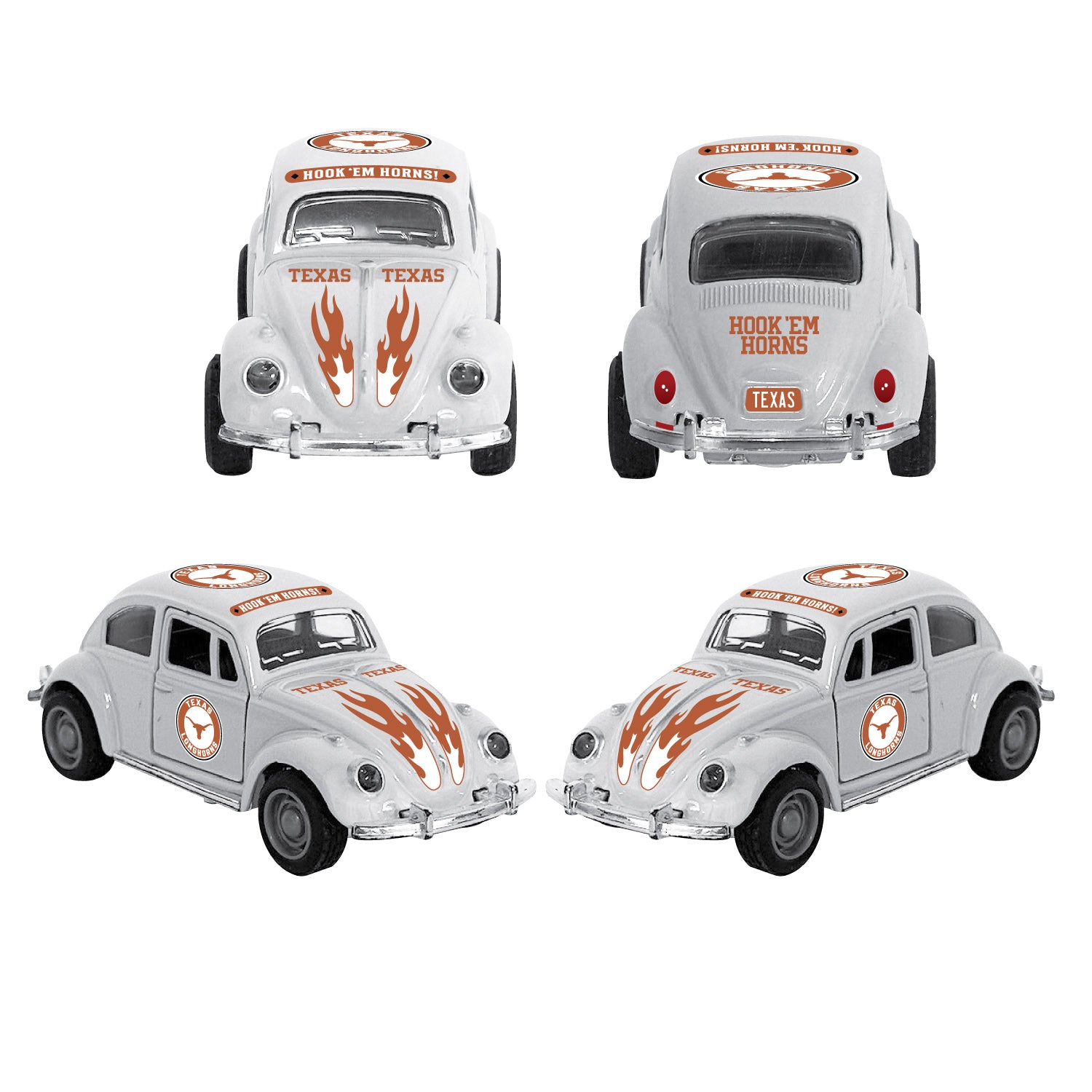 Mojo Texas Longhorn Replica Retro Coupe Friction Car   (CLTXRK004)(Burnt Orange)