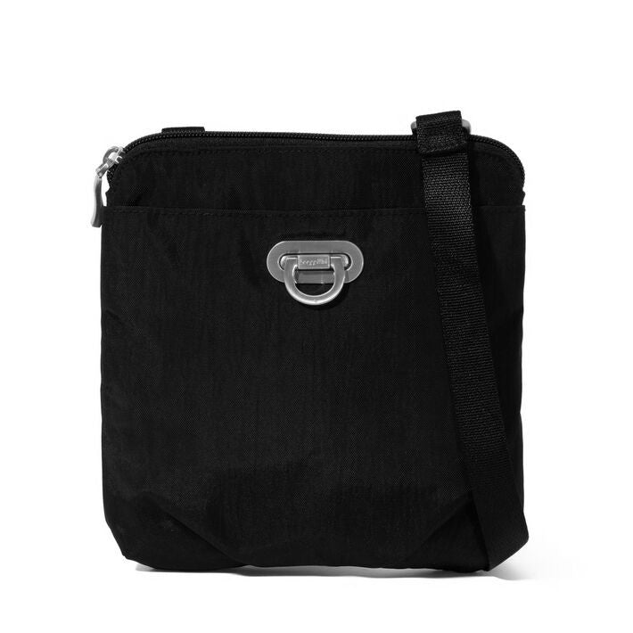 Baggallini Coastal Flip Lock Mini Crossbody (BLK)