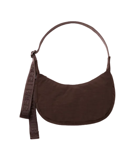 Baggu Small Nylon Crescent Bag - Coffee