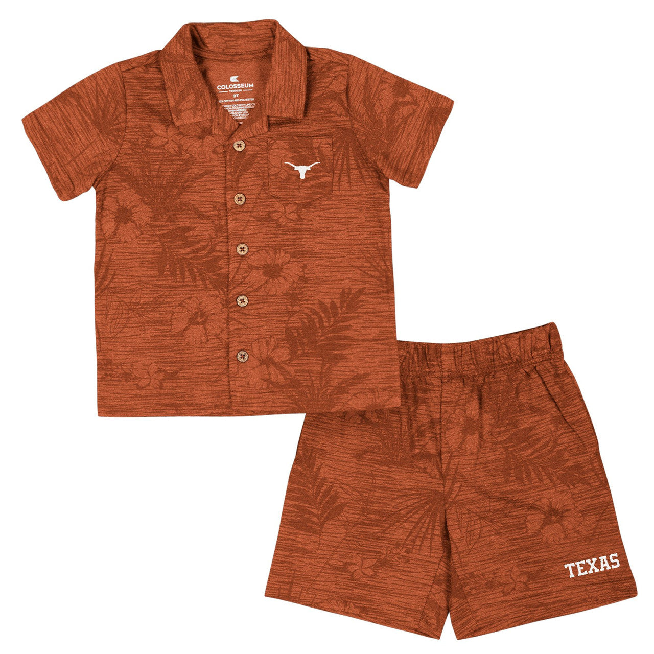Texas Longhorn Colosseum Toddler Fern Tee & Short Set (BO)