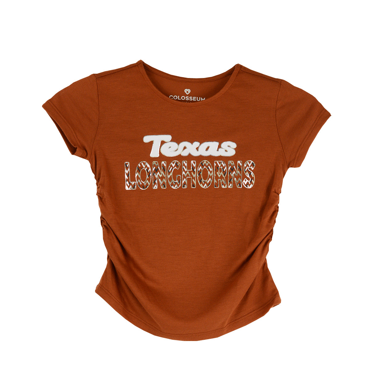 Texas Longhorn Colosseum Youth Girls' Riley Ribbed Knit Dress (Burnt Orange)(COTS50295)
