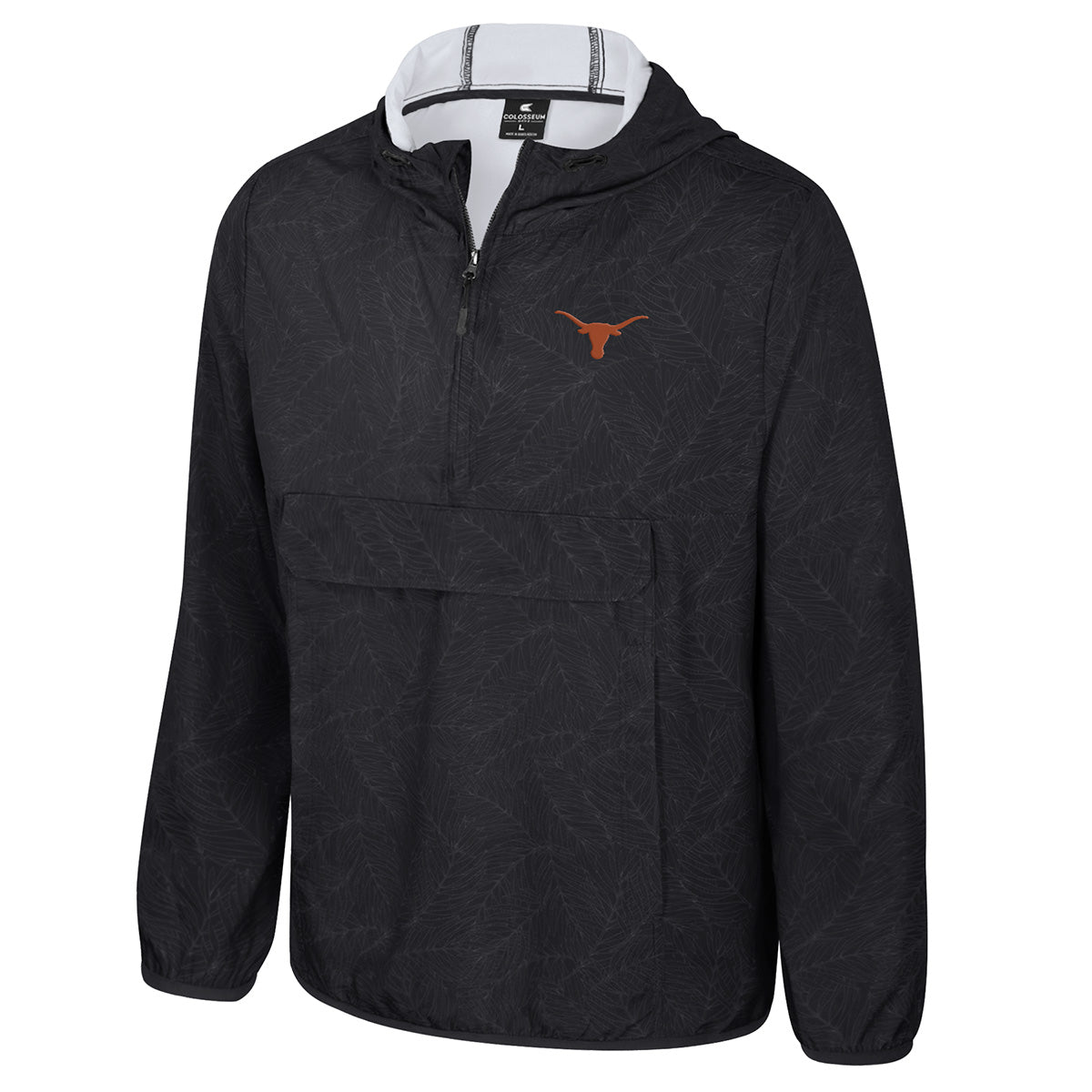 Texas Longhorn Colosseum Men's Duncan 1/2 Zip Anorak Jacket (COUJ12033)(Black)