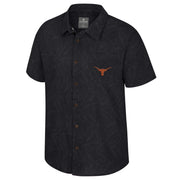 Texas Longhorn Colosseum Men's Duncan Camp Shirt (COWS12034)(Black)