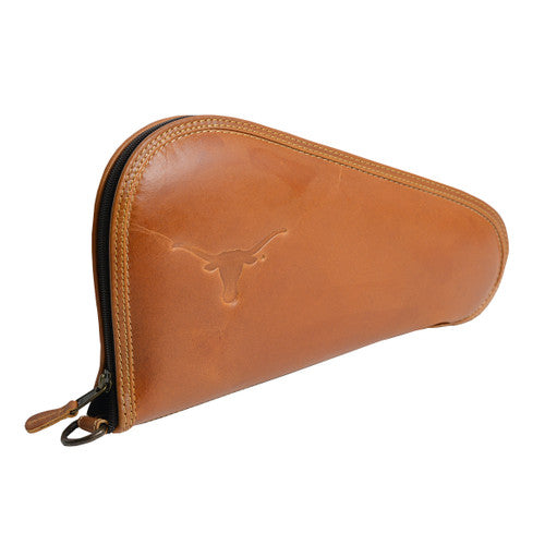 Longhorn Embossed Leather Deadwood Pistol Case (C5598)